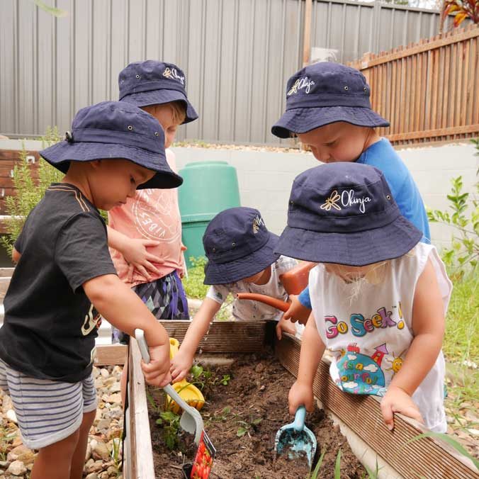 Children playing at the garden - Okinja ELC Maroochydore