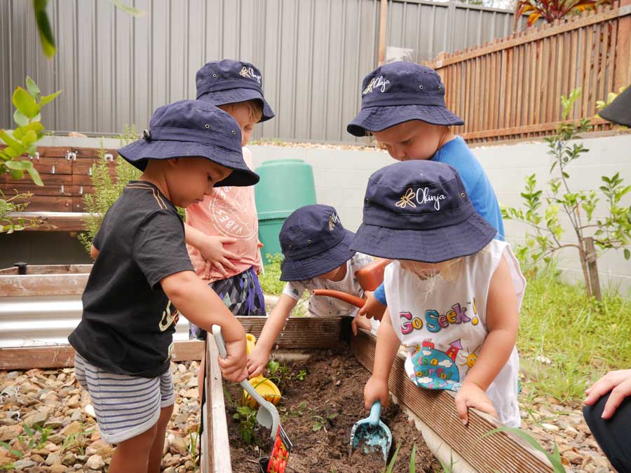 Children playing at the garden - Okinja ELC Maroochydore
