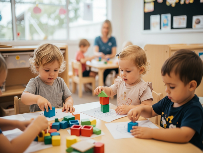Executive Function in Early Childhood: Why Authentic Play is Your Toddler's Superpower - hands-on learning activity in childcare setting